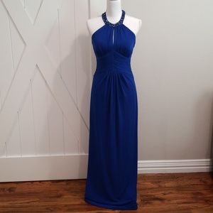 Laundry By Shelli Segal Royal Blue Jeweled Dress